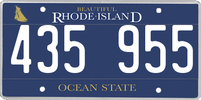 RI license plate 435955