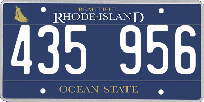 RI license plate 435956