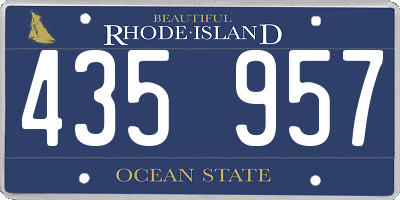 RI license plate 435957