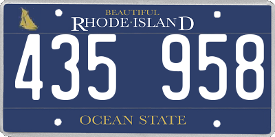 RI license plate 435958