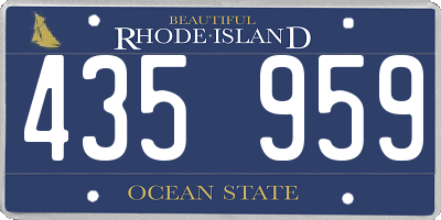 RI license plate 435959