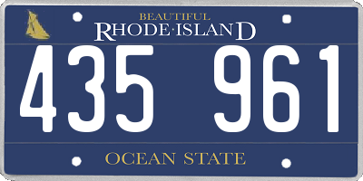 RI license plate 435961