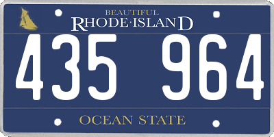 RI license plate 435964