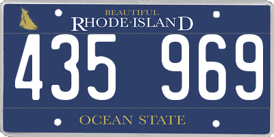 RI license plate 435969