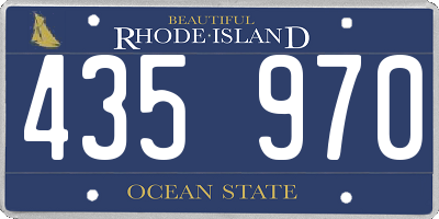 RI license plate 435970