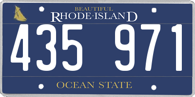 RI license plate 435971