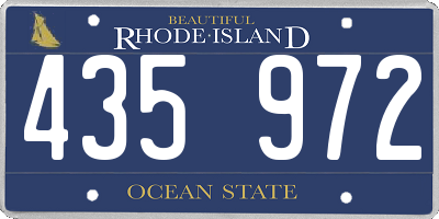 RI license plate 435972