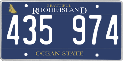 RI license plate 435974