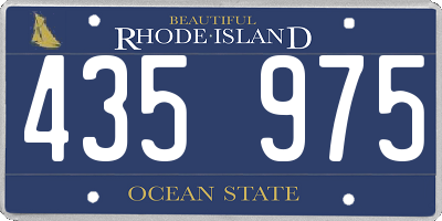 RI license plate 435975