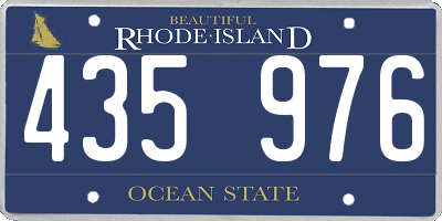 RI license plate 435976