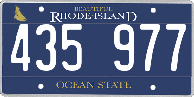 RI license plate 435977