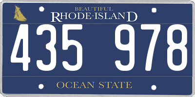 RI license plate 435978