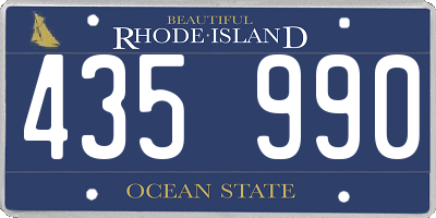 RI license plate 435990