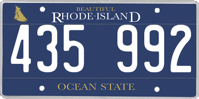 RI license plate 435992