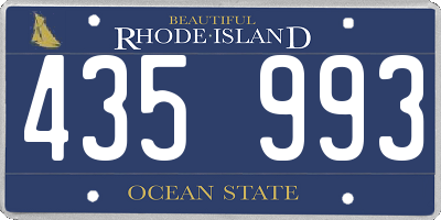 RI license plate 435993