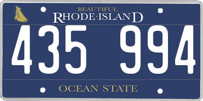 RI license plate 435994