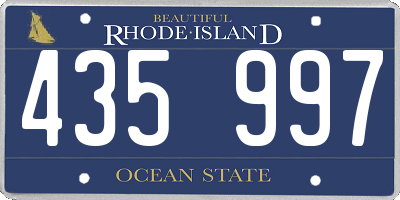 RI license plate 435997