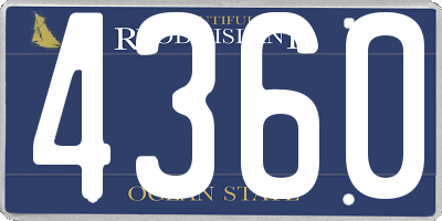 RI license plate 4360