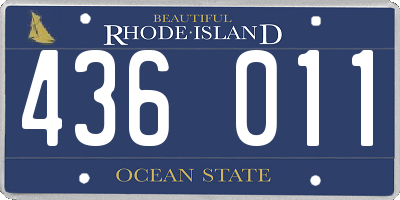 RI license plate 436011