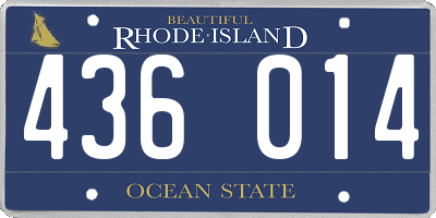 RI license plate 436014