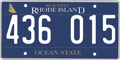 RI license plate 436015