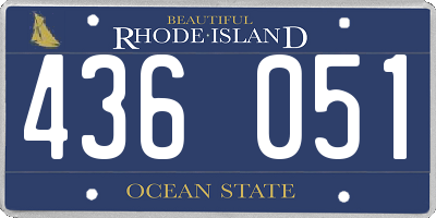 RI license plate 436051