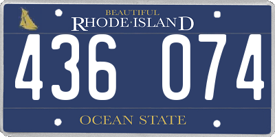 RI license plate 436074