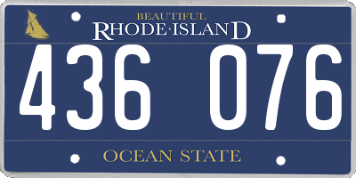 RI license plate 436076