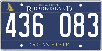 RI license plate 436083