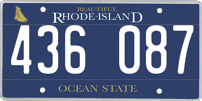 RI license plate 436087