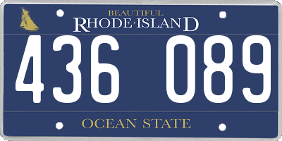 RI license plate 436089