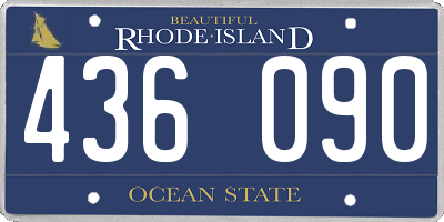 RI license plate 436090