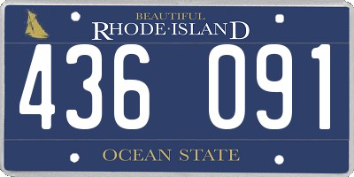 RI license plate 436091