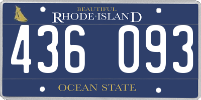RI license plate 436093