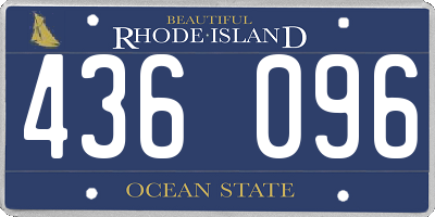 RI license plate 436096