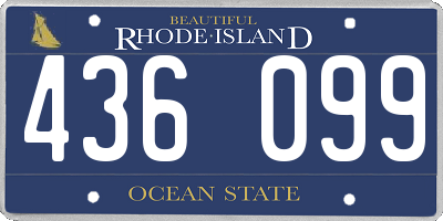 RI license plate 436099