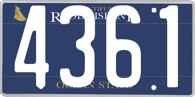 RI license plate 4361