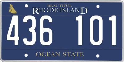 RI license plate 436101