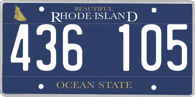 RI license plate 436105