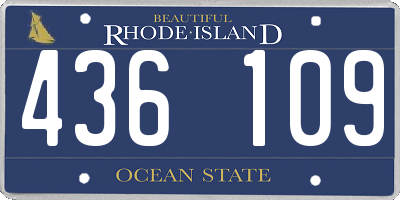 RI license plate 436109
