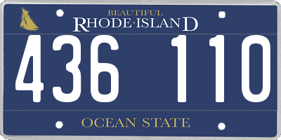 RI license plate 436110