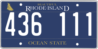 RI license plate 436111