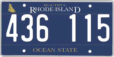 RI license plate 436115