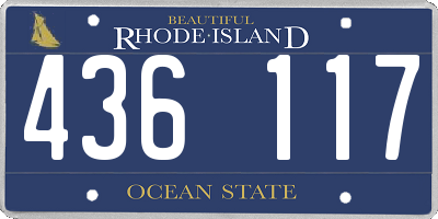 RI license plate 436117