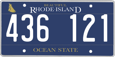 RI license plate 436121