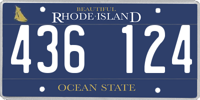 RI license plate 436124