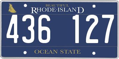RI license plate 436127