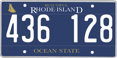 RI license plate 436128