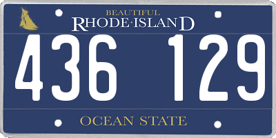 RI license plate 436129