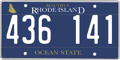 RI license plate 436141